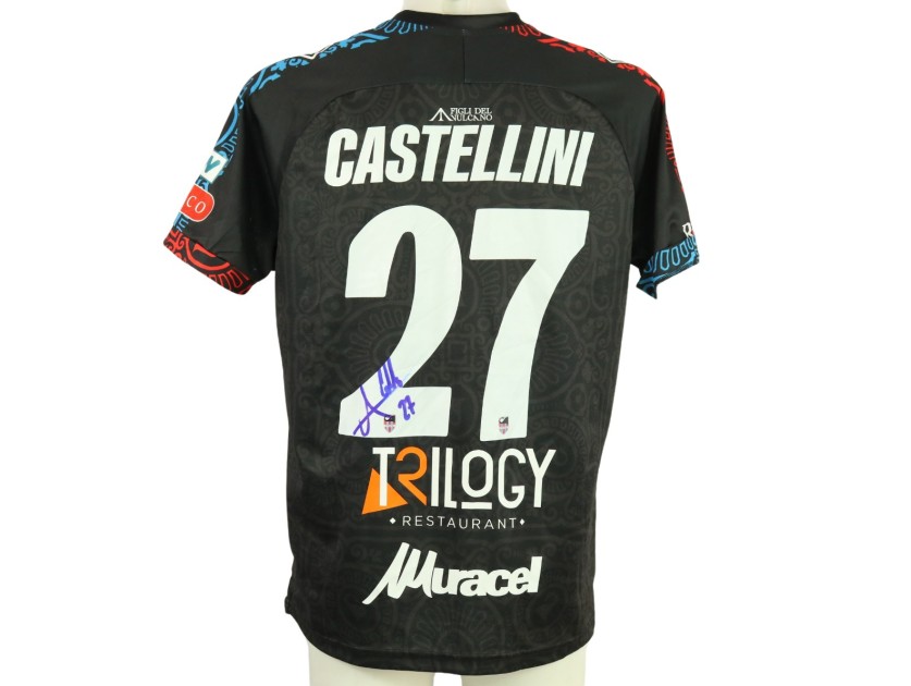 Castellini's Unwashed Signed Shirt, Picerno vs Catania 2024 