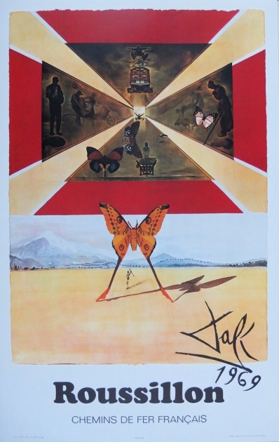 'Butterfly Suite: Roussillon 1969' Lithograph by Salvador Dalí