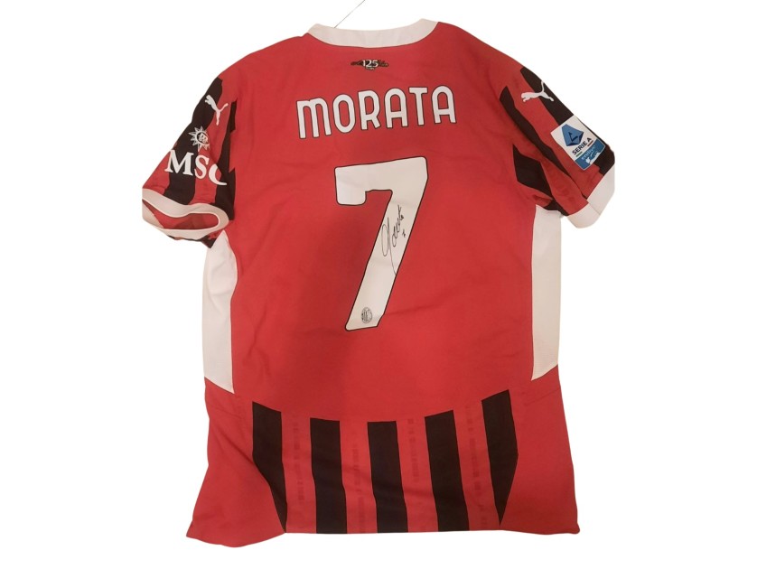 Maglia ufficiale Morata Milan 2023 24 Autografata CharityStars