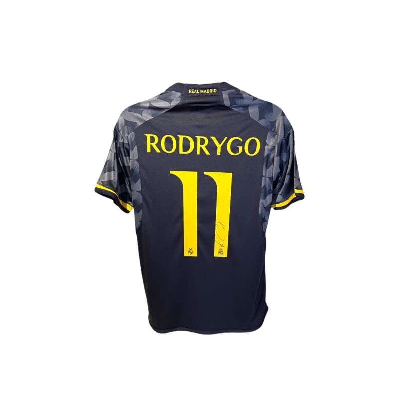 Rodrygo's Real Madrid 2023/24 Signed Replica Away Shirt