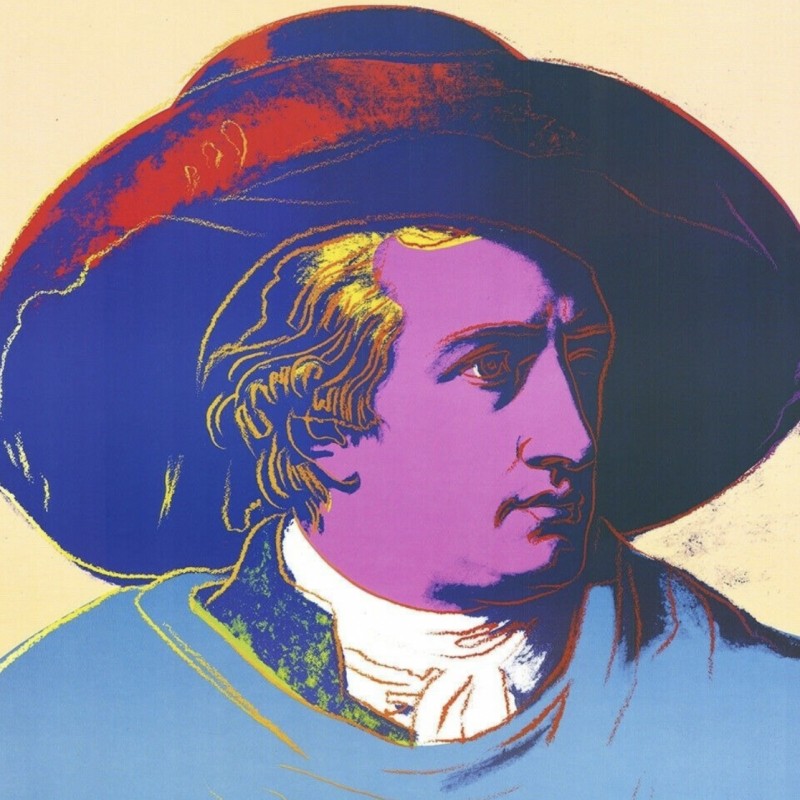 Andy Warhol "Goethe" Original Screenprint Pink Tall