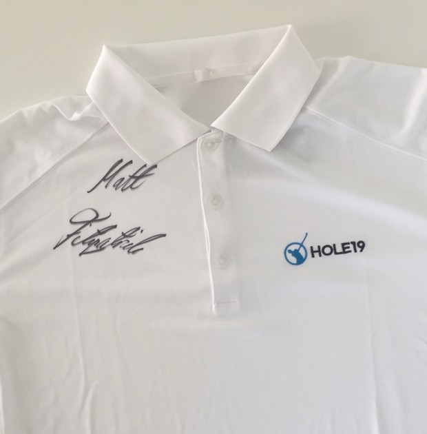 Hole19 branded Golf Polo shirt signed by Matthew Fitzpatrick
