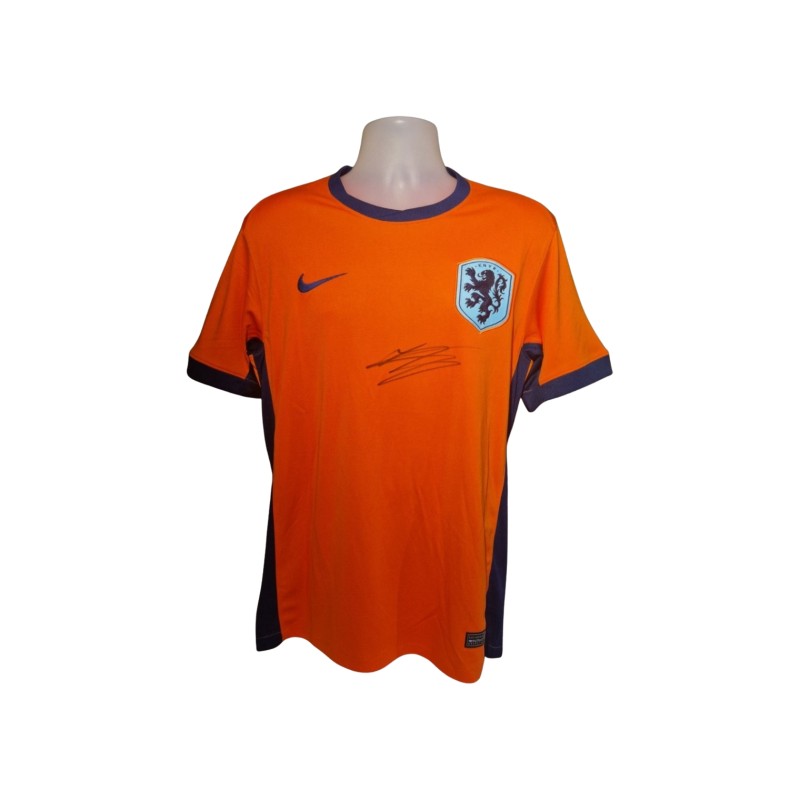 Micky van de Ven Signed Netherlands 2024-25 Football Shirt