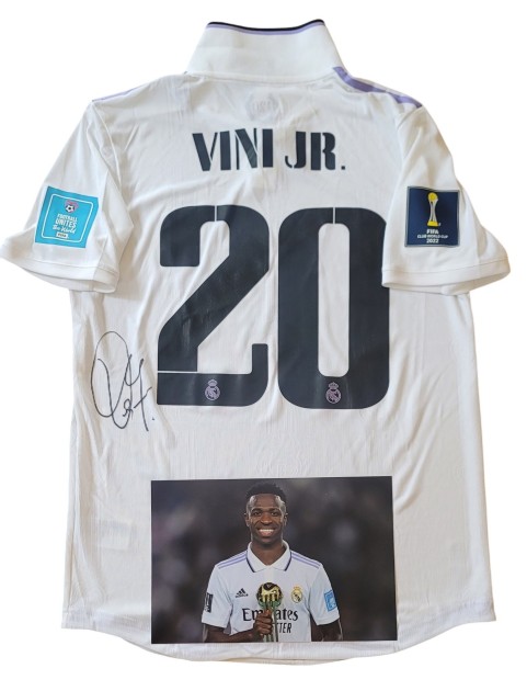 Maglia Vinicius Junior preparata Real Madrid vs Al-Hilal Club WC 2023 - Autografata