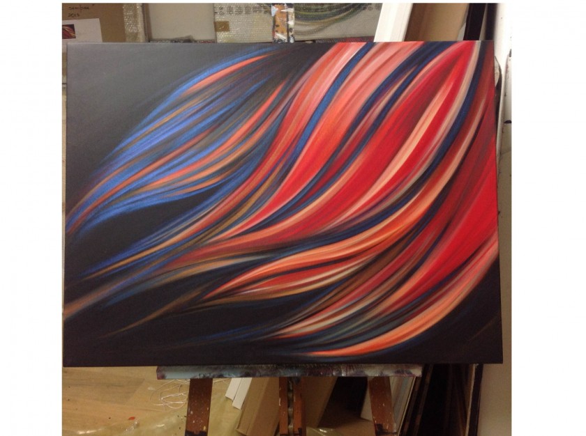 A.Cacciatore "Ciò che rimane" acrylic on canvas 80x60x3.5 cm