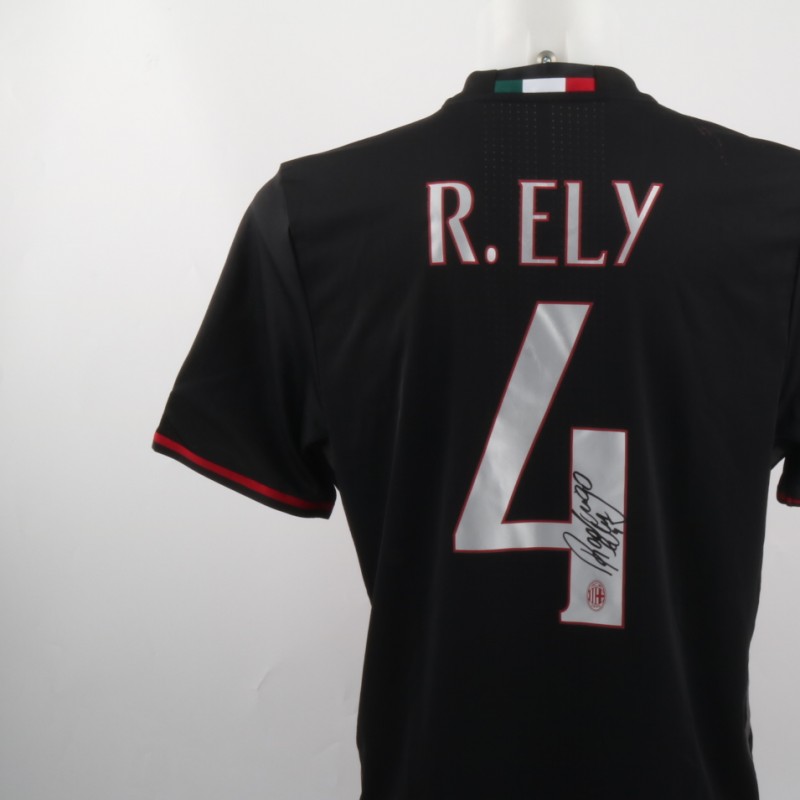 Rodrigo Ely match issued shirt in Milan-Inter, 20/11/16 - special patch