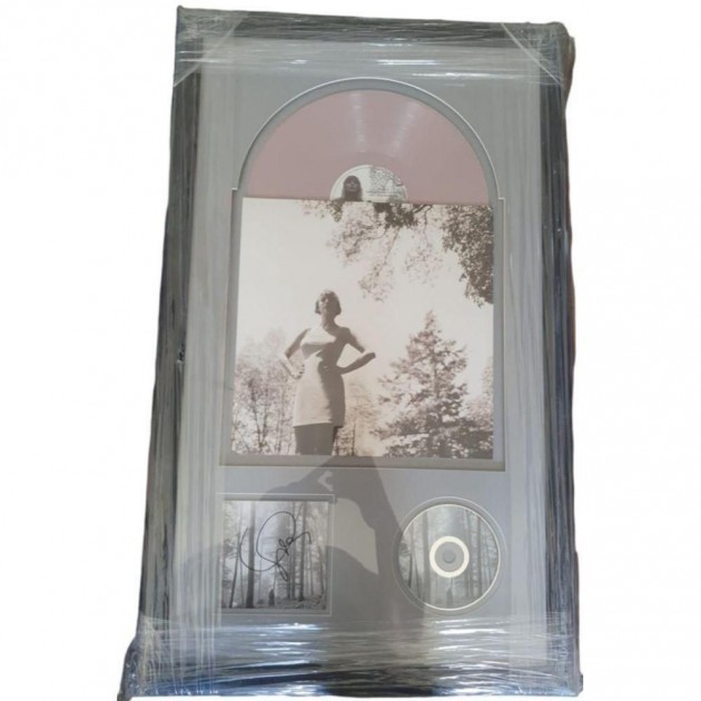 Taylor Swift Signed and Framed Folklore Vinyl LP Display