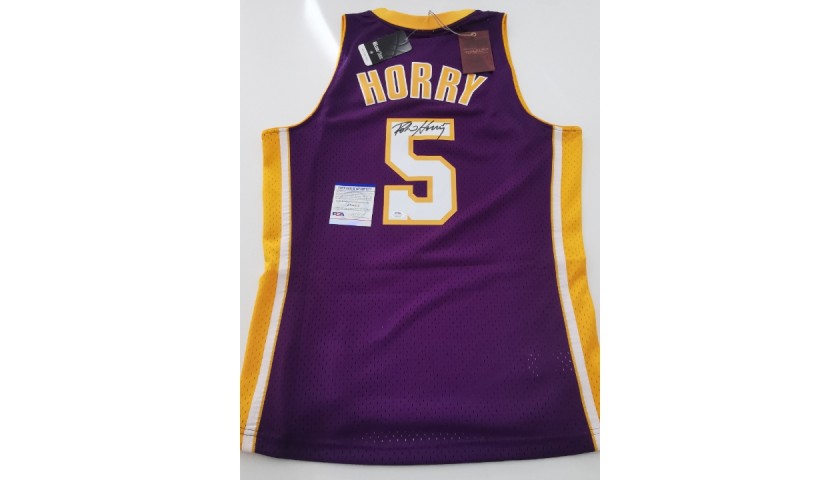 Robert Horry Signed Mitchell&Ness Los Angeles Lakers Shirt
