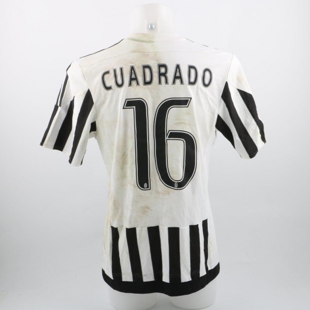 Matchworn Juventus Cuadrado shirt, worn Serie A 2015/2016 - unwashed