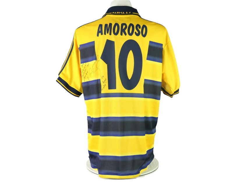 Amoroso's Official Parma Signed Shirt, 2000/01