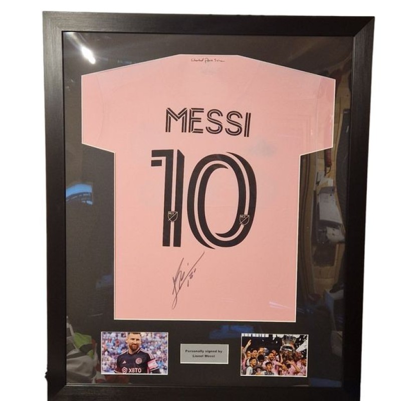 Messi's Inter Miami CF 2023  Signed and Framed Shirt