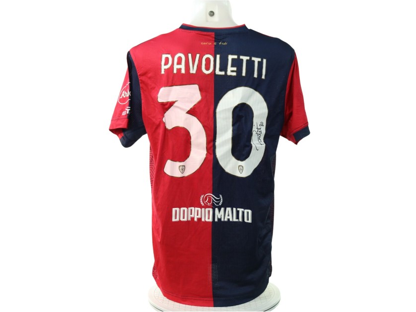 Maglia Pavoletti Unwashed, Cagliari vs Hellas Verona 2024 - Autografata