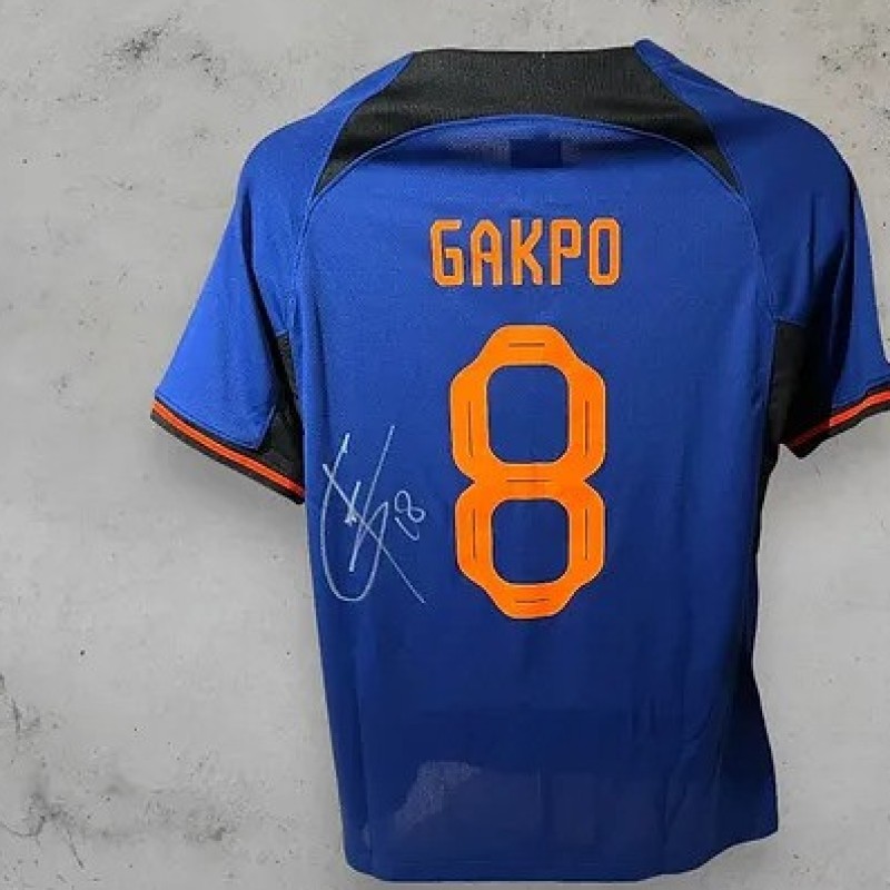 Cody Gakpo's Netherlands 2023/24 Signed and Framed Shirt