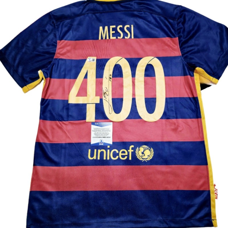 Maglia firmata da Messi del FC Barcelona 2015