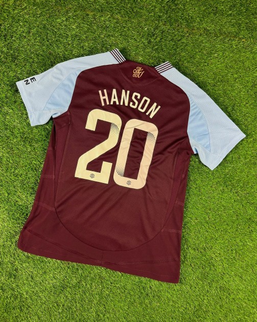 Kirsty Hanson Aston Villa 2024–25 Official Player-Worn Home WSL Football Shirt