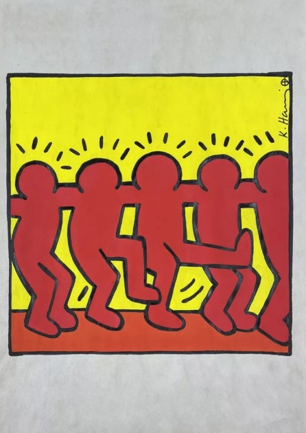 Drawing by Keith Haring (attributed)