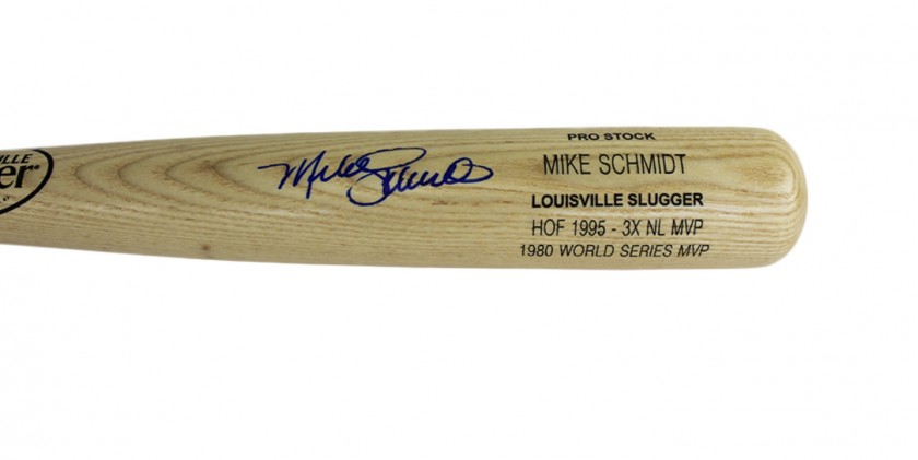 Mike Schmidt Signed Philadelphia Phillies Lousiville Slugger Blonde MLB Bat  - CharityStars