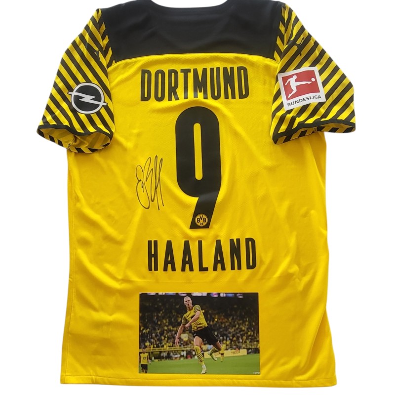 Haaland's Borussia Dortmund vs Bayern Munchen Signed Match Shirt, 2021/22