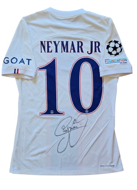 Neymar's Paris Saint-Germain Signed Match-Issued Shirt, UCL 2022/23