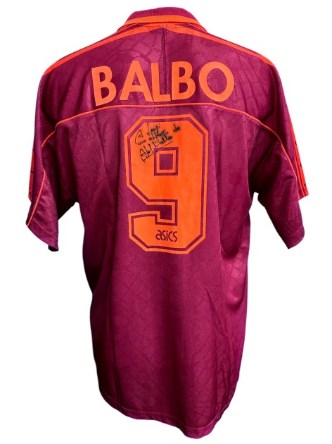 Balbo's Signed Unwashed Shirt, Roma vs Inter 1996