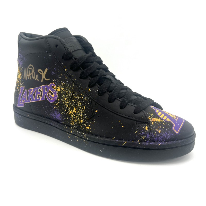 Magic Johnson Signed Custom Paint Converse