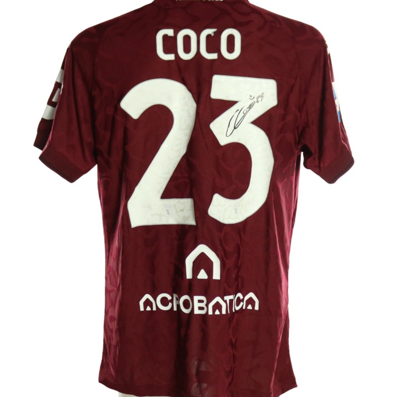 Coco's Signed Unwashed Shirt, Torino vs Juventus 2026