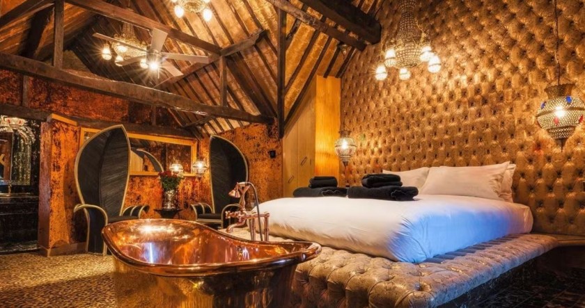 Luxury One Night Break in a Suite with Dinner and Champagne for Two at The Crazy Bear Hotel