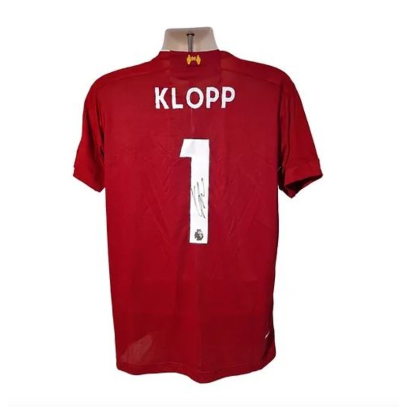 Maglia da calcio replica firmata Jurgen Klopp Liverpool 19/20 Champions League