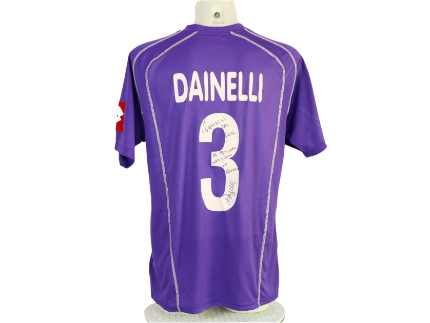 Dainelli Official Fiorentina Signed Shirt, 2005/06