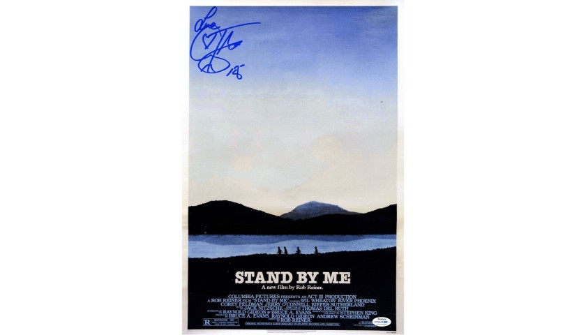 Corey Feldman Hand Signed “Stand by Me” Movie Poster