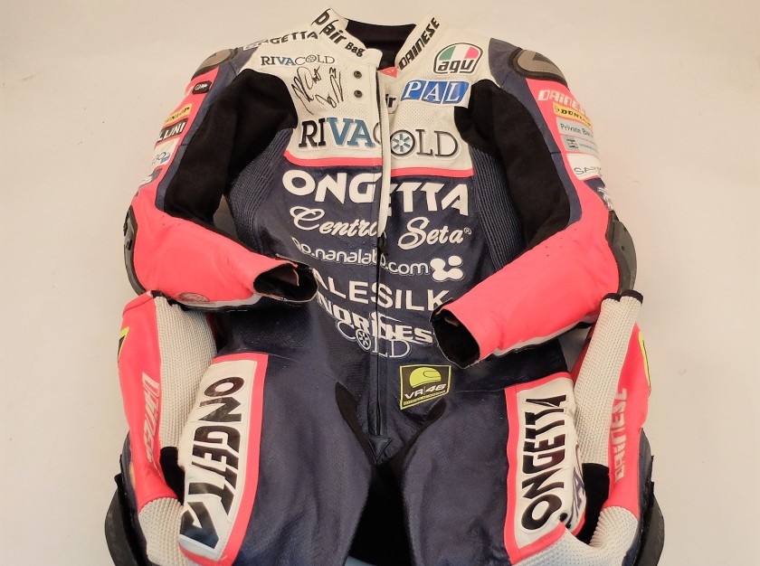 Niccolò Antonelli worn racesuit, Moto3 2016 - Signed