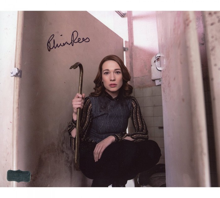 Rhian Rees Signed Halloween Photograph - Crowbar in Hand