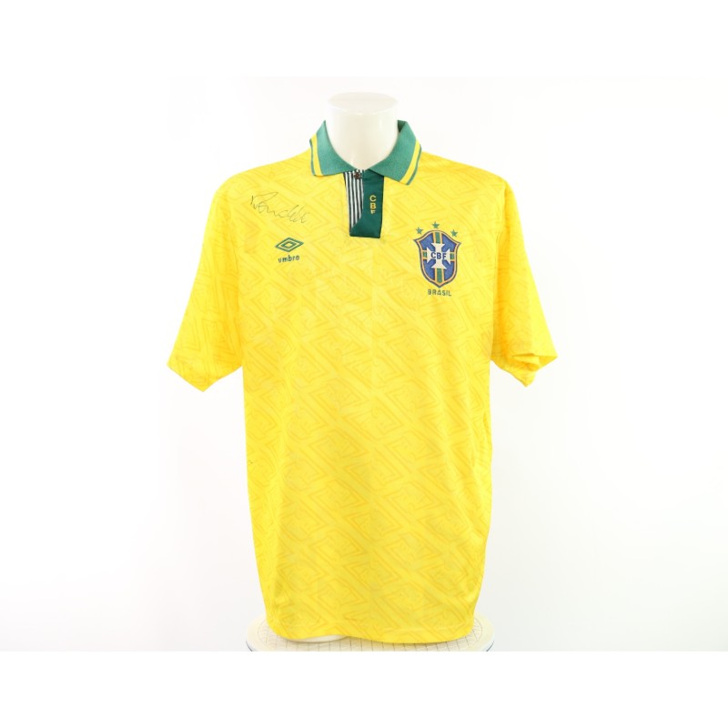 Ronaldo's Brazil Signed Replica Shirt, 1992/93