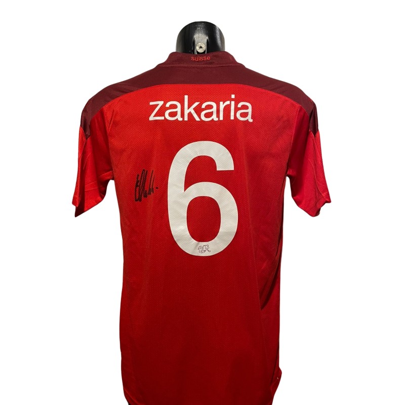 Zakaria's Switzerland Signed Replica Shirt, 2021/22