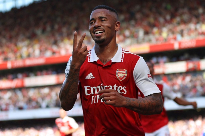 Gabriel Jesus' Arsenal 2023/24 Signed Away Shirt