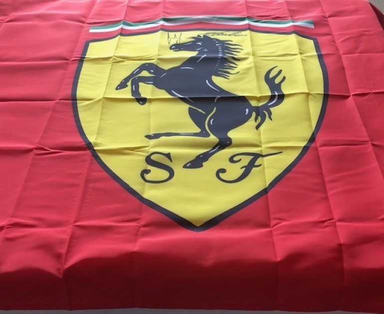 Carlos Sainz & Charles Leclerc Signed Ferrari Flag