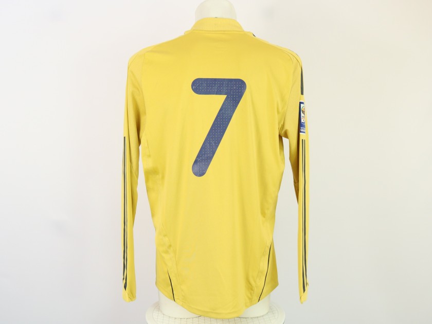 David Villa's Spain World Cup 2010 Match-Issued Shirt, vs Belgium