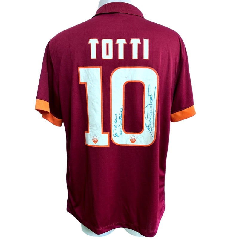 Totti Official Roma Signed Shirt, 2014/15