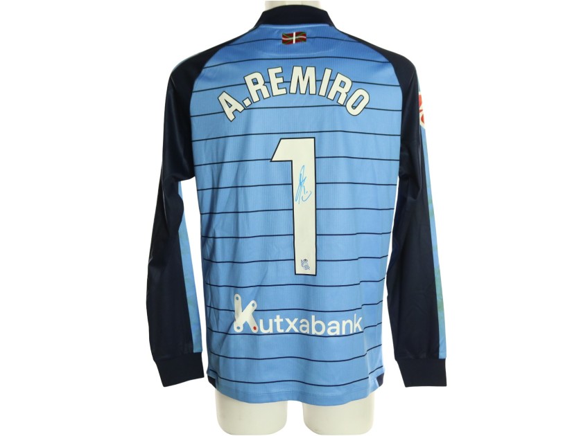 Remiro's Signed Unwashed Shirt, Real Sociedad vs Real Betis 2026
