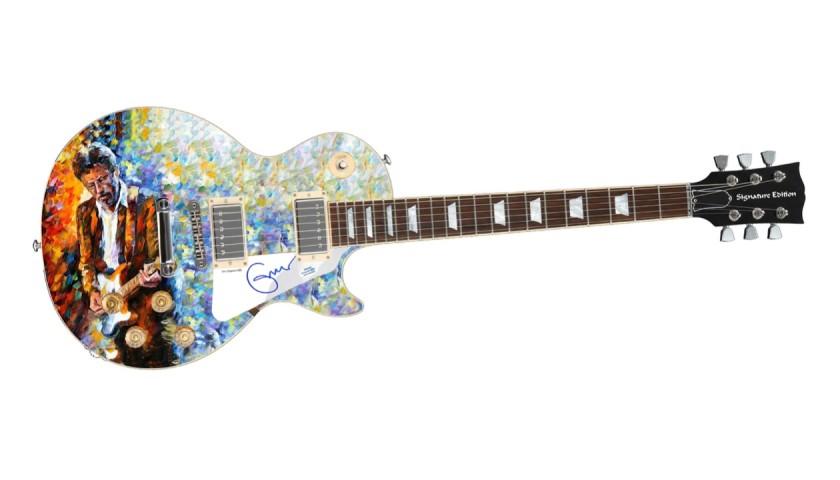 Eric Clapton Autographed Graphics Guitar