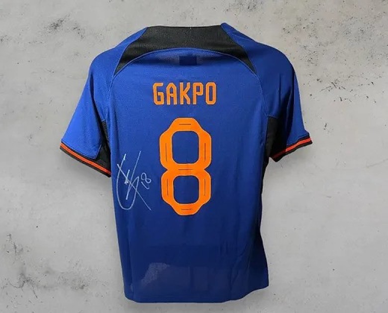 Cody Gakpo's Netherlands 2023/24 Signed and Framed Shirt