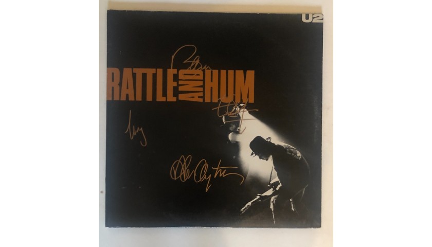 U2 Fully Signed Rattle and Hum Vinyl LP