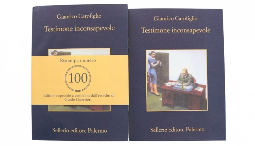 "Testimone inconsapevole" Signed Book by Gianrico Carofiglio 