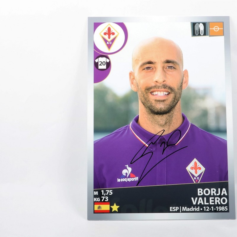 Borja Valero, Limited Edition Box and Signed Panini Maxi Sticker