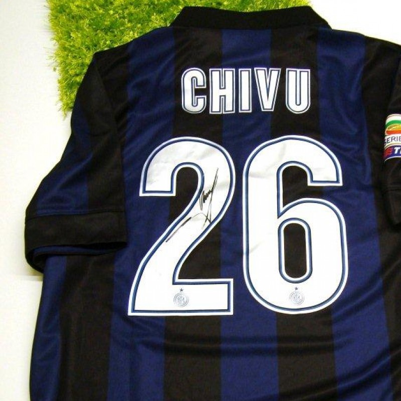 Inter fanshop shirt, Chivu, Serie A 2013/2014 - signed