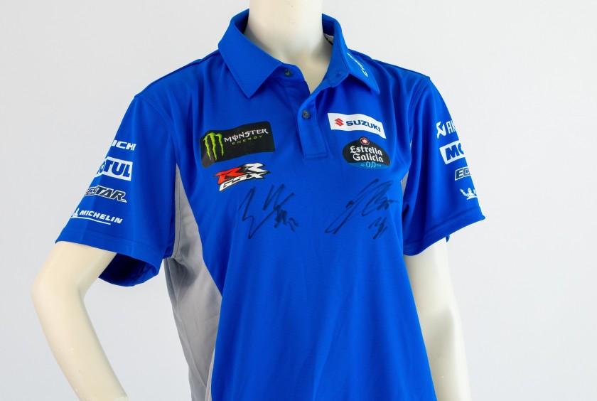 Joan Mir and Alex Rins Signed Official Team Suzuki ECSTAR Polo