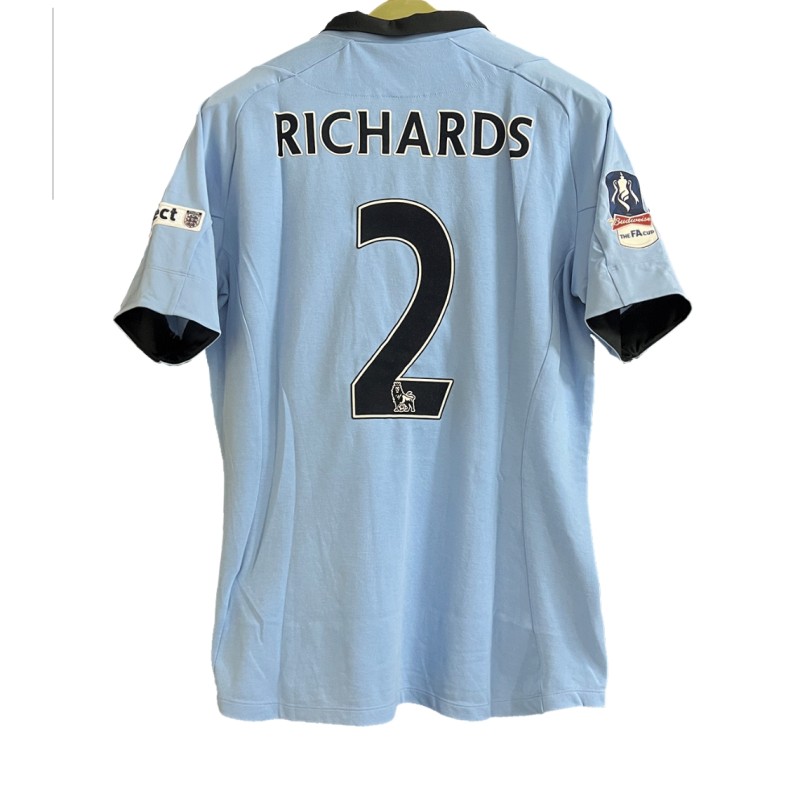 Richards' Manchester City FA Cup Final Match-Issued Shirt, vs Wigan Athletic