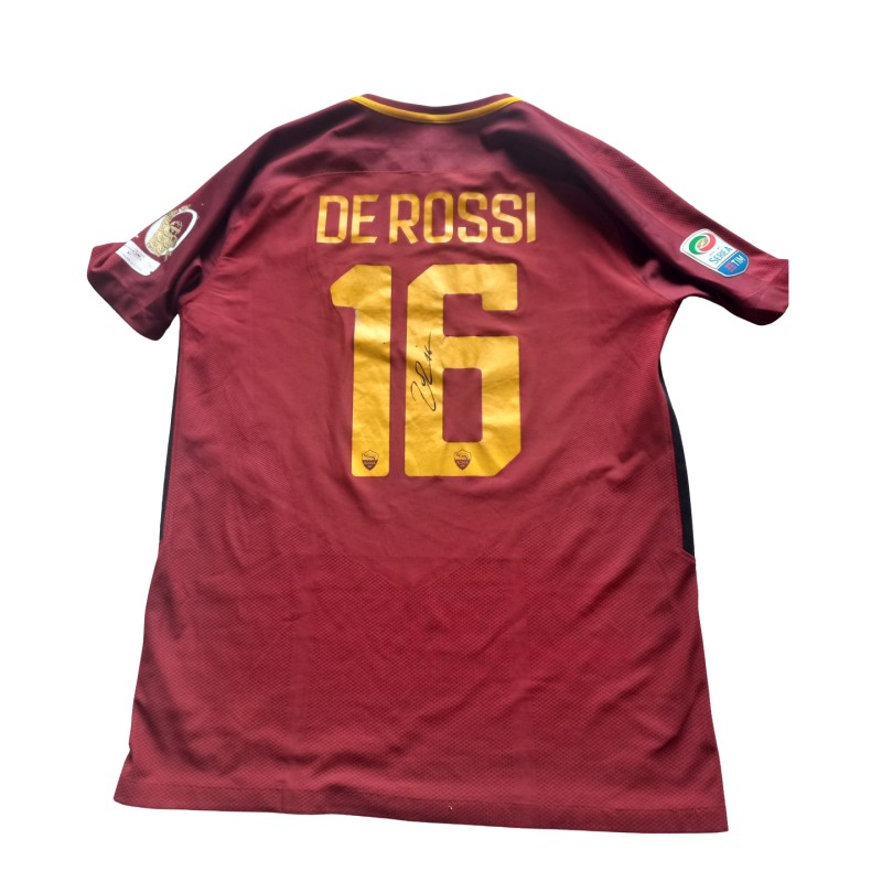 De Rossi's AS Roma Signed Match-Issued Shirt, 2017 "Totti Last Match" 