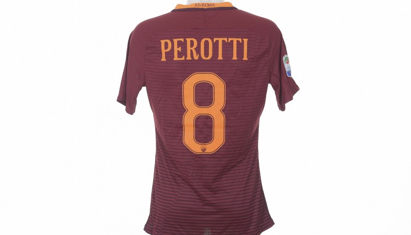 Perotti's Special Telethon Worn Shirt, Juve-Roma 2016