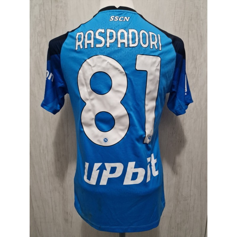 Raspadori's Napoli Unwashed Shirt, 2022/23